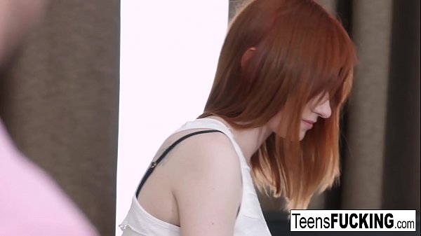 Pale teen redhead has some hot going away sex
