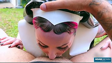 Sister Lady Lazarus Indulges In A Blasphemous Outdoor Cock Lust