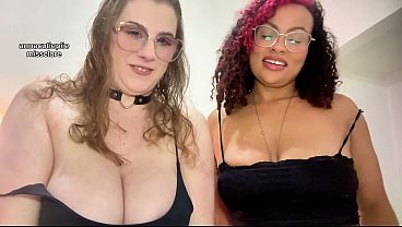 JOIカウントダウンレズビアン支配巨乳ブロンドとエボニーガールズ