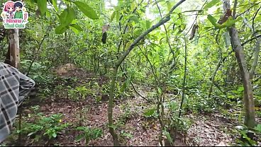 Thai girl shows her vagina in the middle of the forest. Thai Amateur POV.