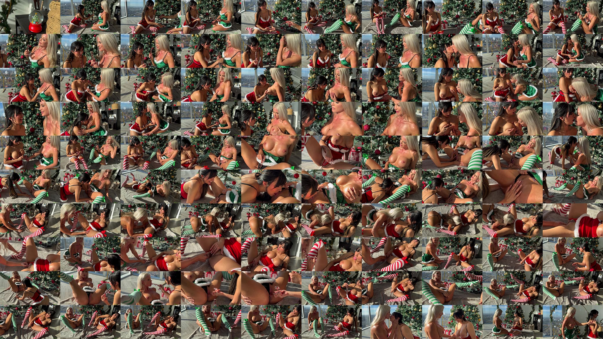 Aaliyah and Sally&#039;s candy cane fuck 预览图