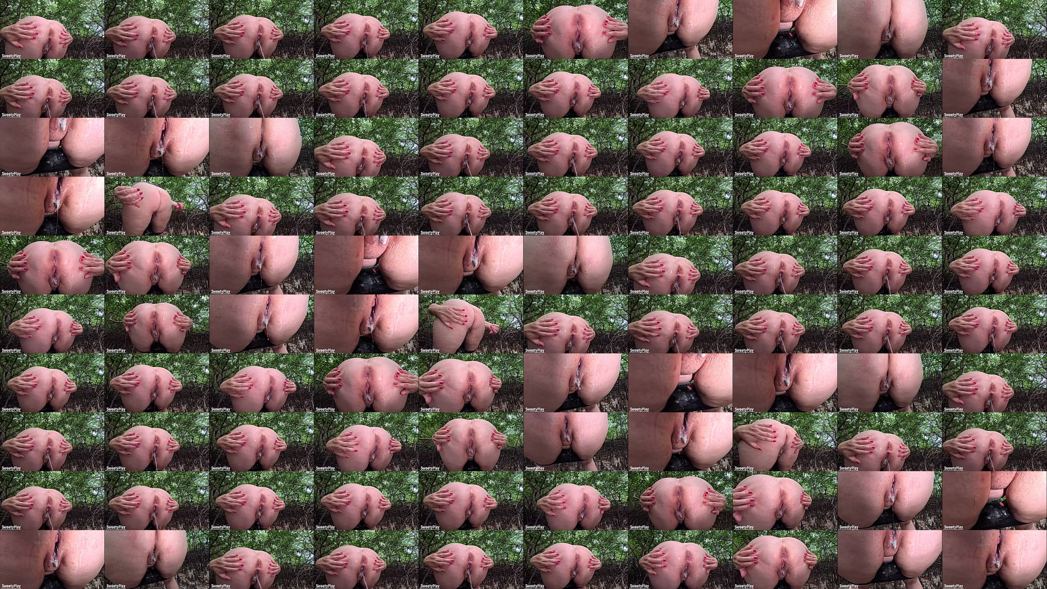 Stranger cum inside me in public park. Creampie with piss outdoors 预览图