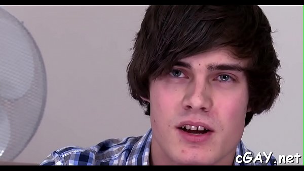 Young stud gets a lusty anal thrashing from hot...