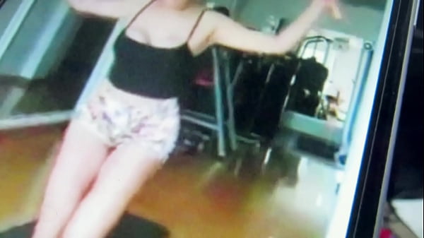 Accidental nipple slip in gym