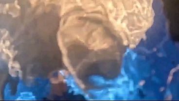 I FIND A STRANGER WITH A HUGE ASS MASTURBATING IN THE POOL AND I TRADE HER PLASTIC DILDO FOR MY COCK