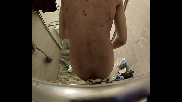 Fucking my knotted bad dragon on the wall till ...