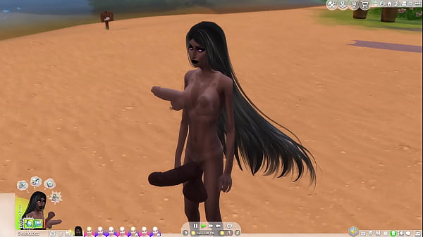 ladyboy with giant penis & penis nipples sims 4
