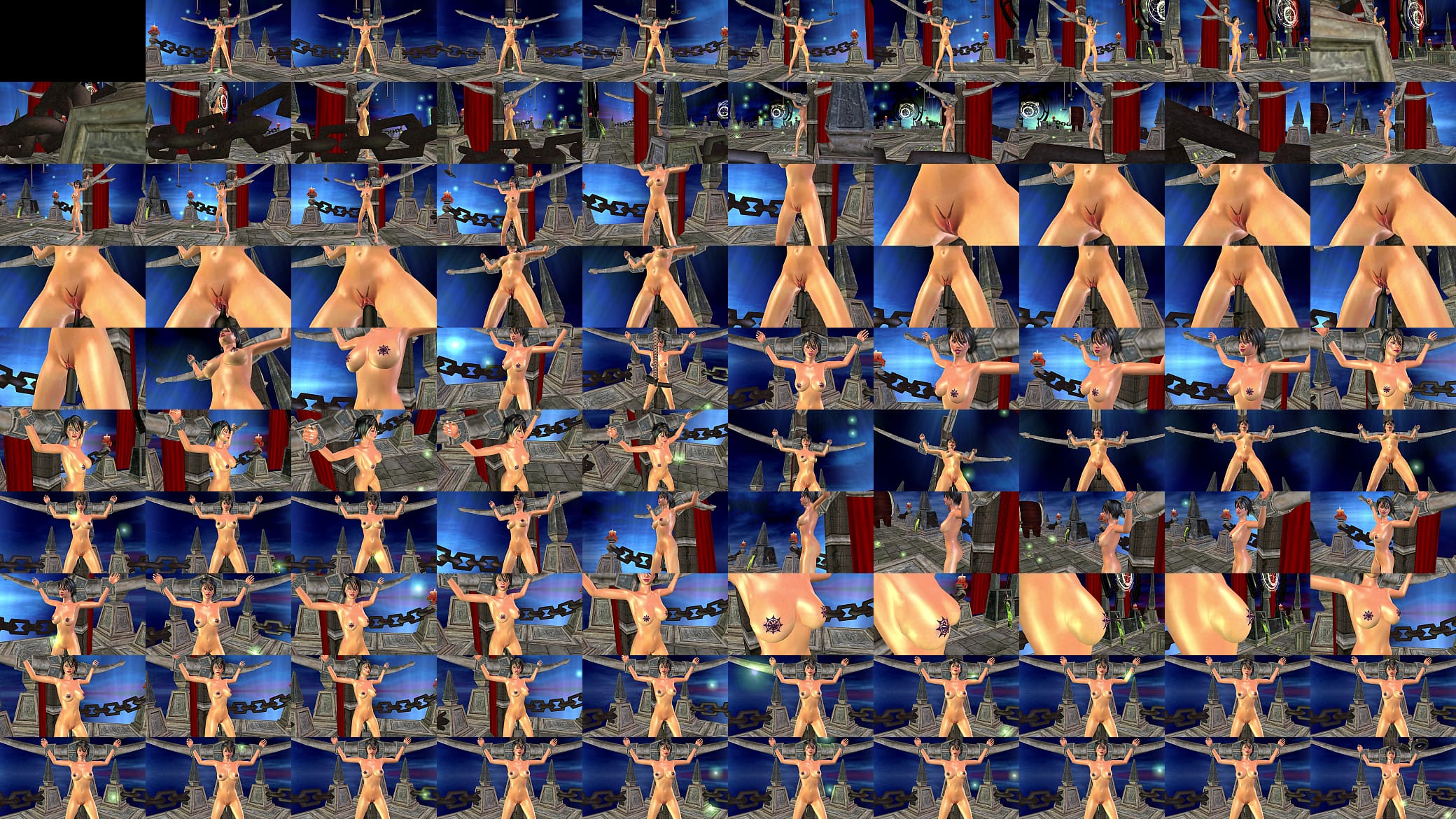 Animated 3D Cartoon Porn - A beautiful Tattooed girl masturbating with bottle while her hands are tied in a temple 预览图