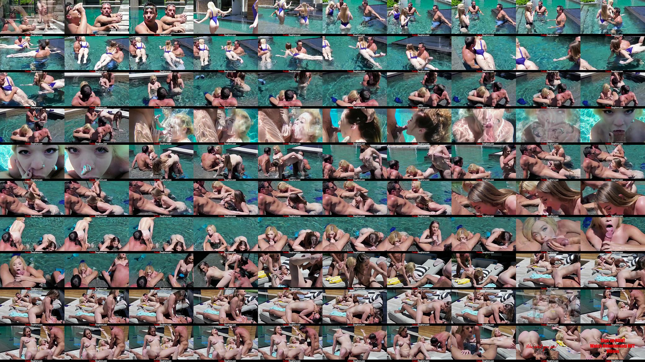 Pool Sex With Teen StepDaughters- Katie Kush And Kenzie Madison 预览图