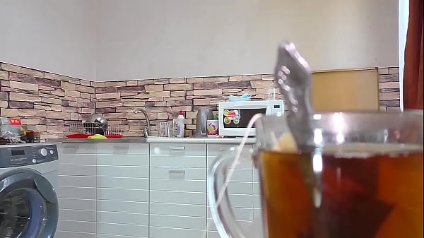 stepMom made tea and blowjob to her stepson. Anal and creampie