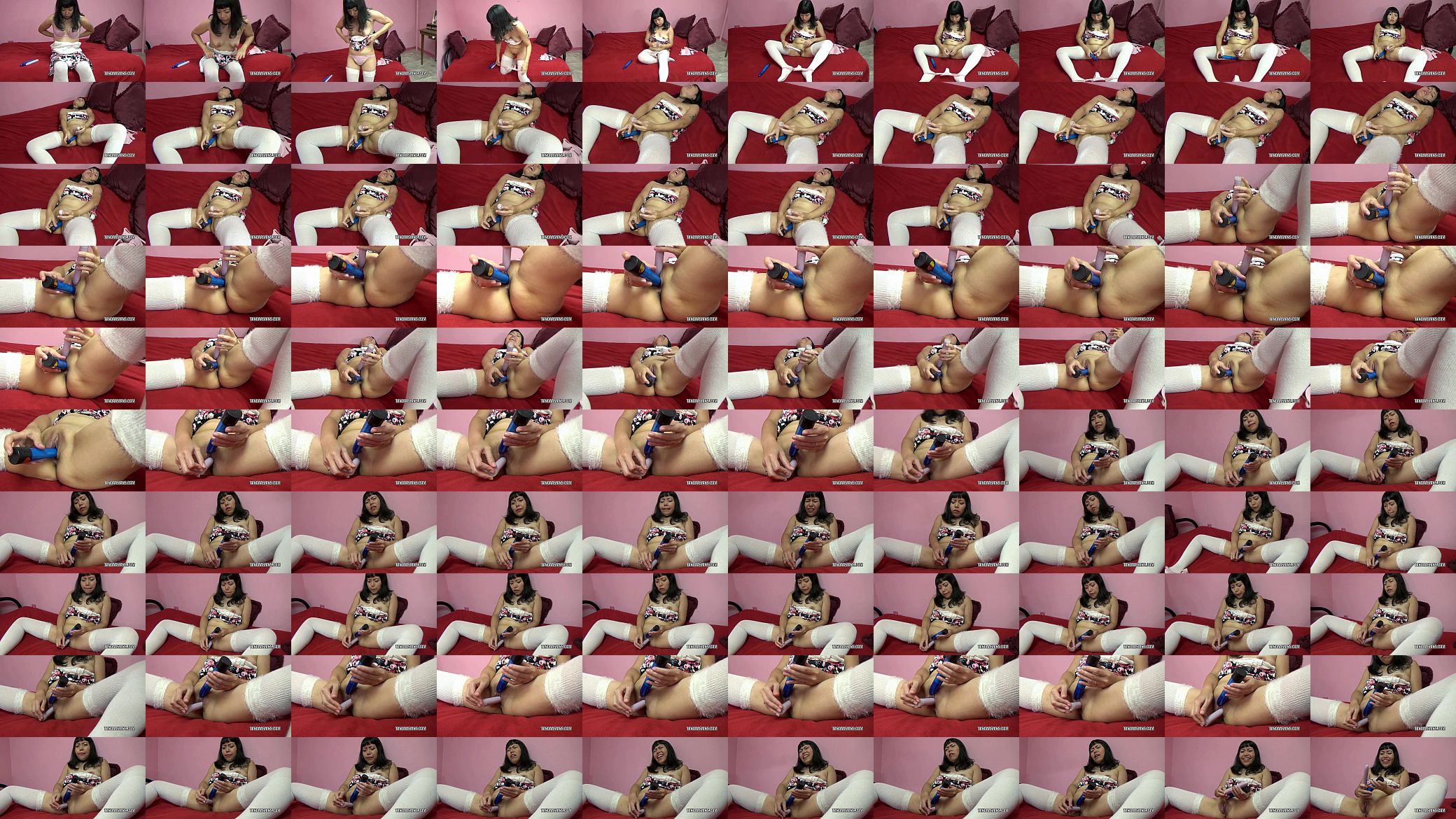 Asian hottie Yuka Ozaki is using two toys on her wet pussy 预览图