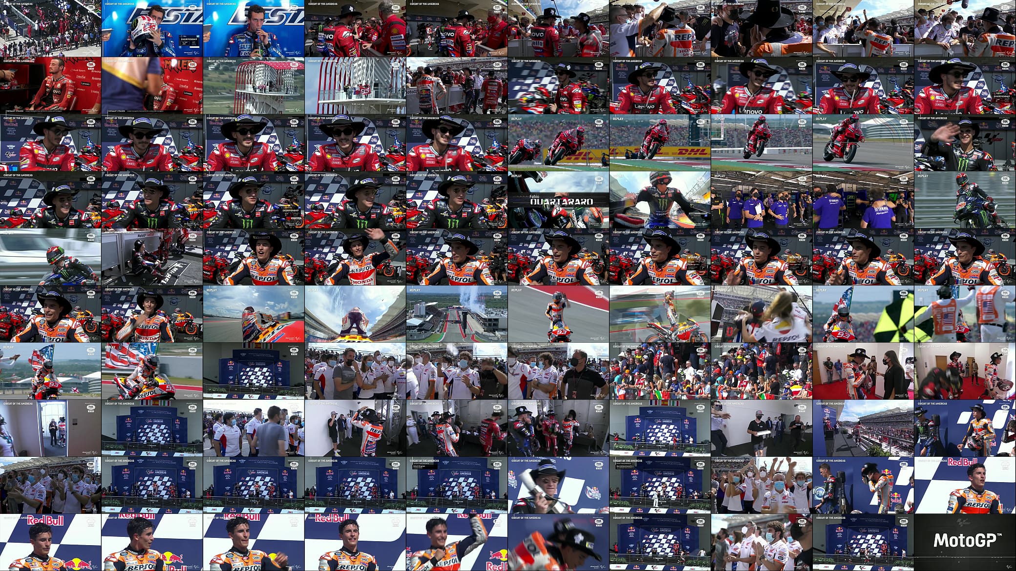 MOTO GP -Mundial de Motovelocidade -moto Principal  Race(corrida) - 2&deg; parte  GP das Americas 03/10/2021 预览图