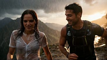 Excellent weather for jogging and then fucking in the rain (AI-generated content)