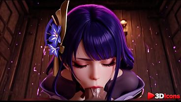 A thug broke into Raiden Shogun's place at night and fucked her in every hole [AI]