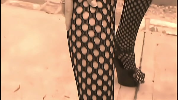 Ciera Sage Gets Fucked In Her Tight Ass Outside While Wearing Fishnets