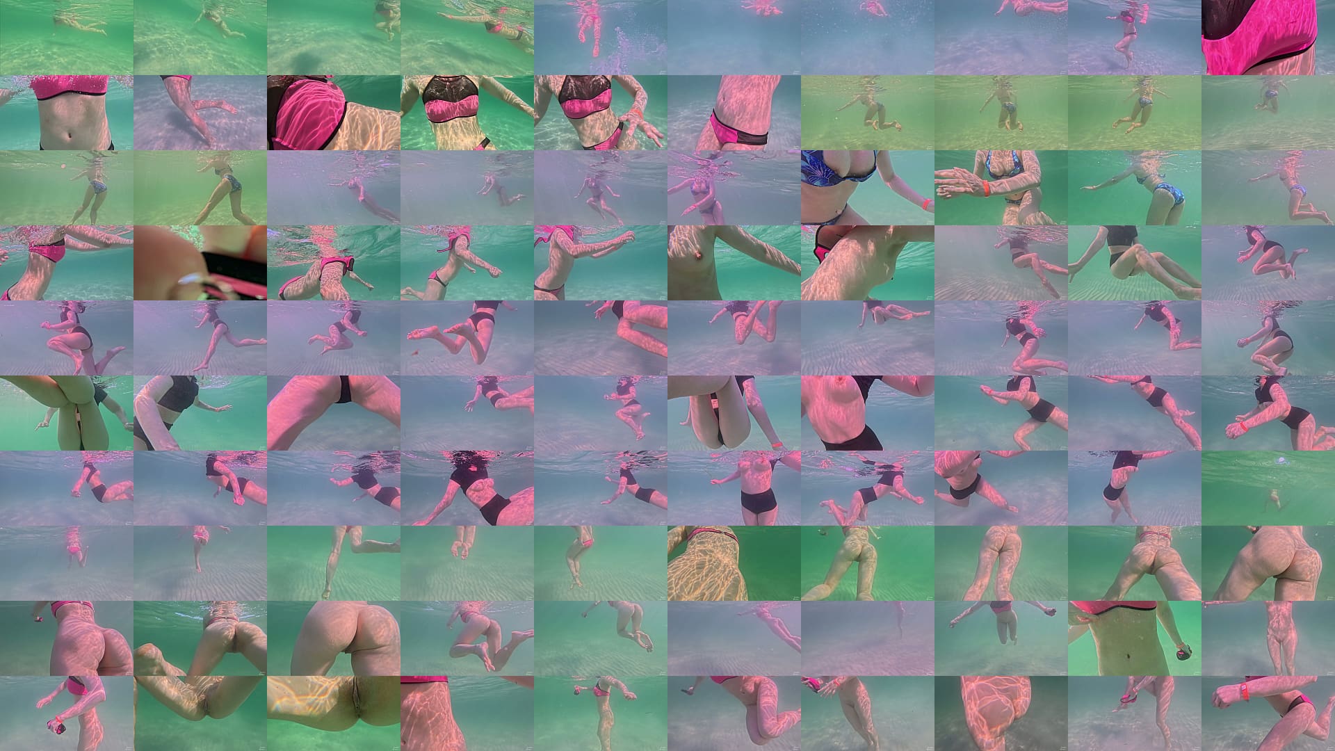 Amateur long legs perfect body girl&#039;s relaxing underwater swimming ASMR POV 预览图