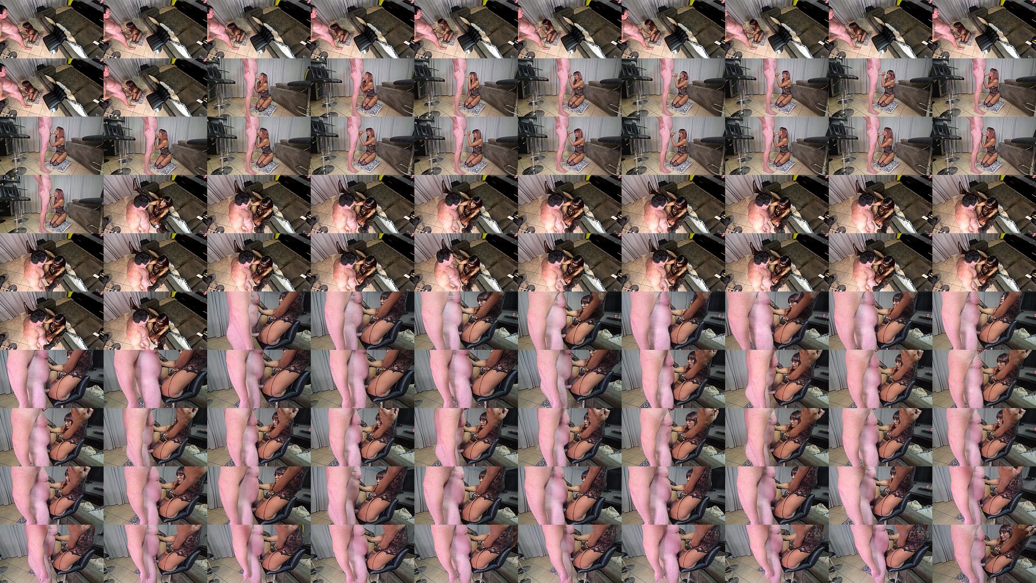 Desi in fishnet bodysuit creamed on BWC while fucked on a chair 预览图