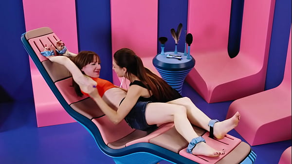 Feet Tickling Challenge Show with Talia Mint - Cute Russian Brunette Kate Quinn Tied and Tickled
