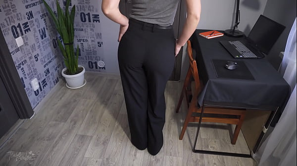 Tight Pants Split Wide Open On Sexy Secretary