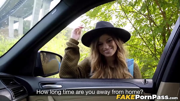 Download Video - Sexy hitchhiker Nicole Rae worships my extra large dick for a free ride