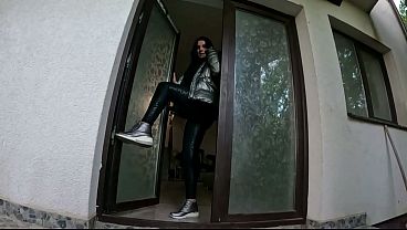 Gardener Deepthroat, Rough Facefucking and Double Cum on My Shiny Downjacket