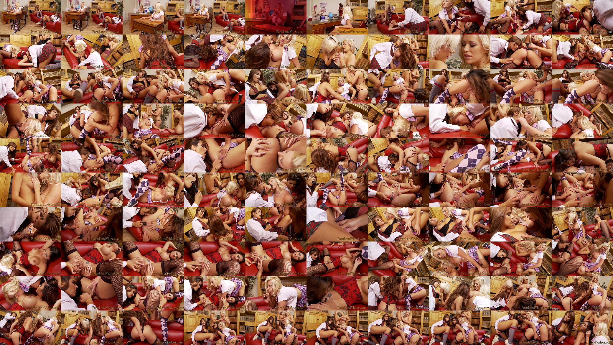 Classroom Lesbian Orgy with 5 s in Mini skirts 预览图