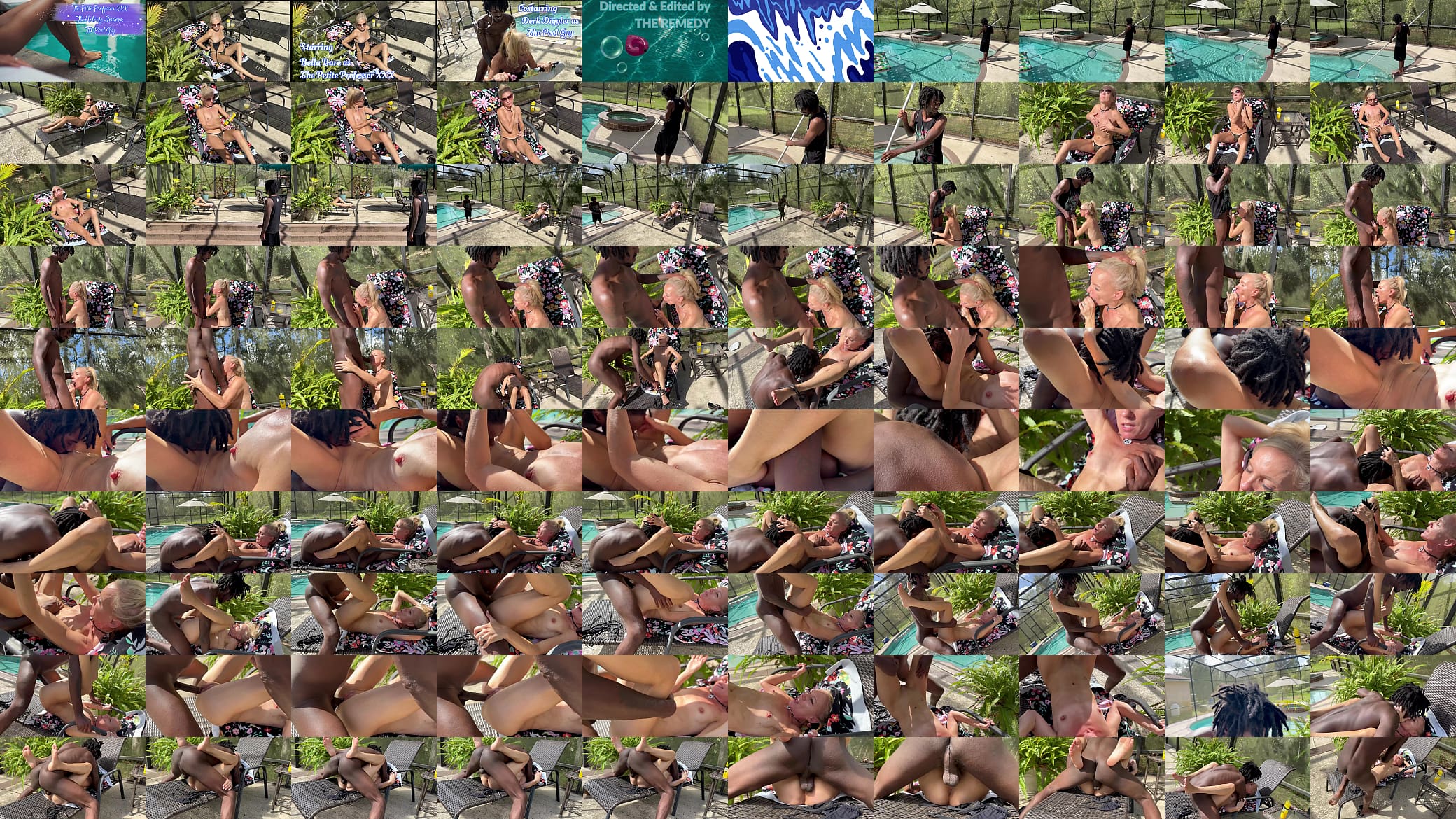 Pool boy catches bosses wife topless sunbathing 预览图