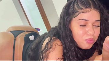 Hot woman taking a monster cock in her pink pussy