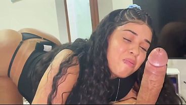 Hot woman taking a monster cock in her pink pussy