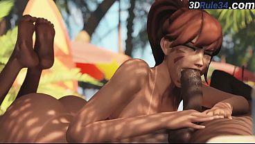 Dva sloppy Beach BBC suck