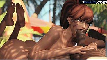 Dva sloppy Beach BBC suck