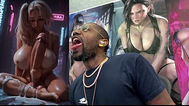 Futuristic Fat Girl Cock Transgender Blonde Girl Dumping Loads Of Cum In The Middle Of The Street, AI Generated