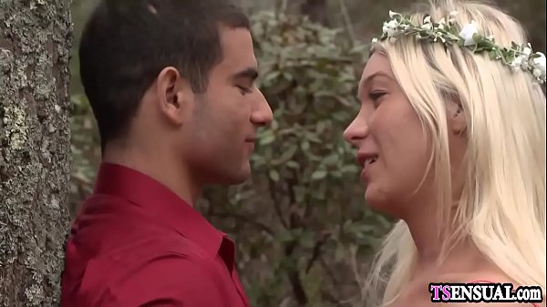 Download Video - Blonde shemale anal fucked by her boyfriends hard cock