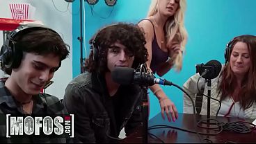 MOFOS - Bree Brooks Teases Johnny Love With Her Tits, Turning A Live Podcast Into A Passionate Fuckfest