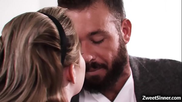 babe Britney Light is obsessed with her hot professor Chad White so she seduces and offers her tight pussy and started a wild sex with him.