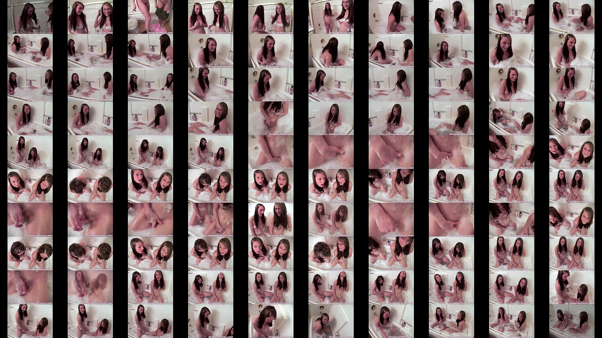 Simpson Twins rubbing her pussy at the bathtub 预览图