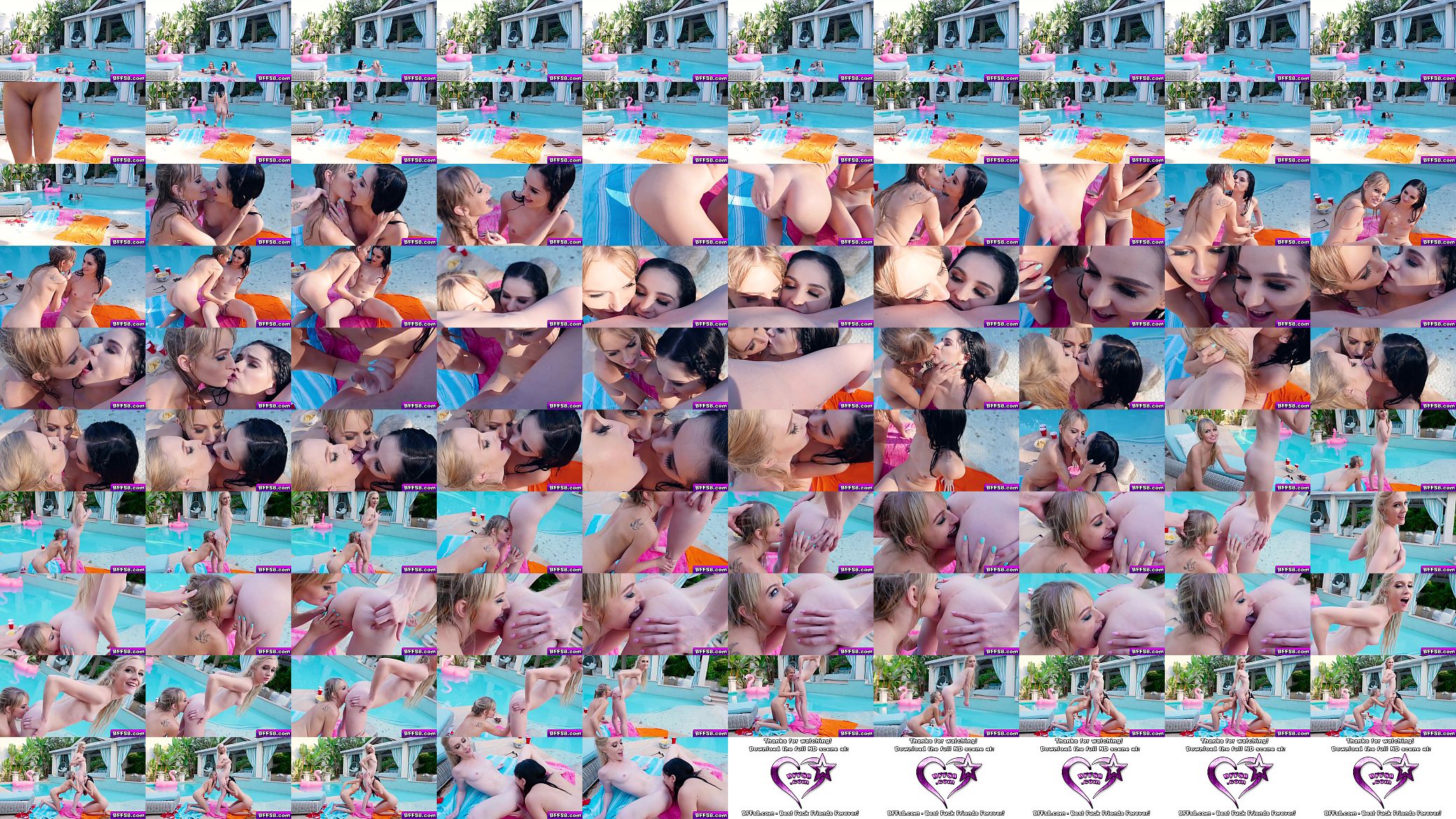 Besties hop in the pool and things heat up as Violet gets down on her knees to lick and slurp on some hot pink clit! 预览图