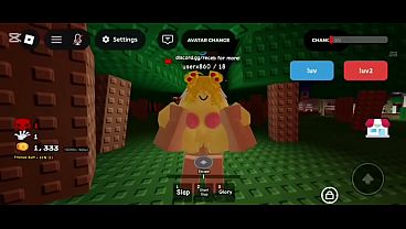 Having rough sex with my friend in Roblox :3