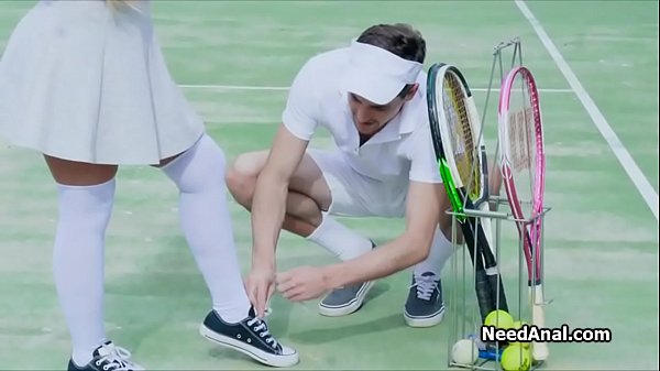 PAWG oiled and ass fucked by tennis coach