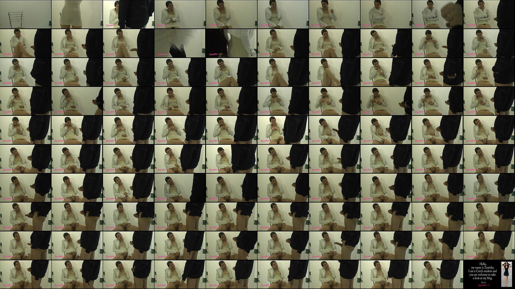Zuzinka masturbates her hairy cunt 预览图