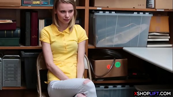Russian slender shoplifting teen got punish fucked