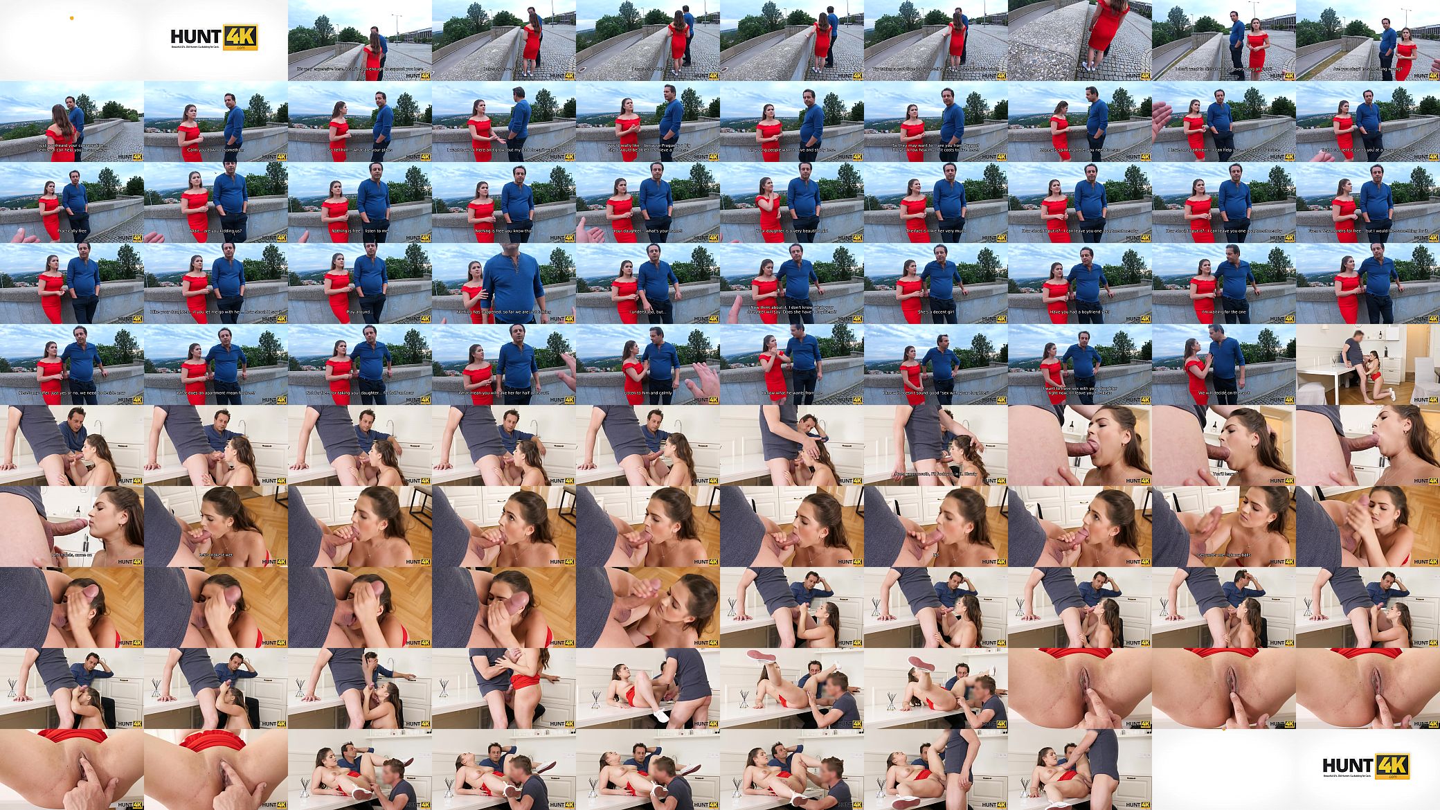 HUNT4K. Naughty chick in bright dress sucks dick and gets nailed by stranger for money 预览图