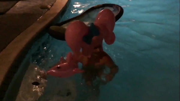 Inflatable Pink Wig & Pool Tasia