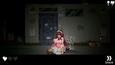 New hentai game man with flashlight having sex with a hot maid in No exit apartment erotic game