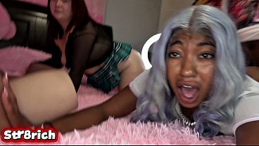Threesome Str8rich meet two baddies and fuck them in the ass after school