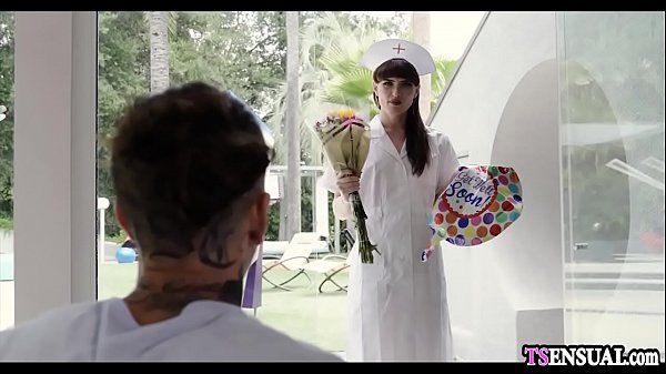 Download Video - Sexy strip nurse shemale got anal banged at a wrong house