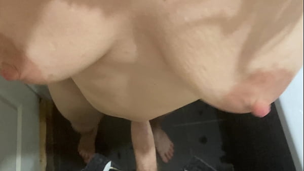 I fucked my best friends pregnant wife at the shower, she gave me some milk from her milky tits