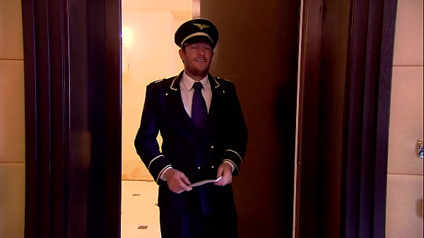 HOT STEWARDESS WANTED HER TIGHT ASSHOLE FUCKED BY THE PILOT