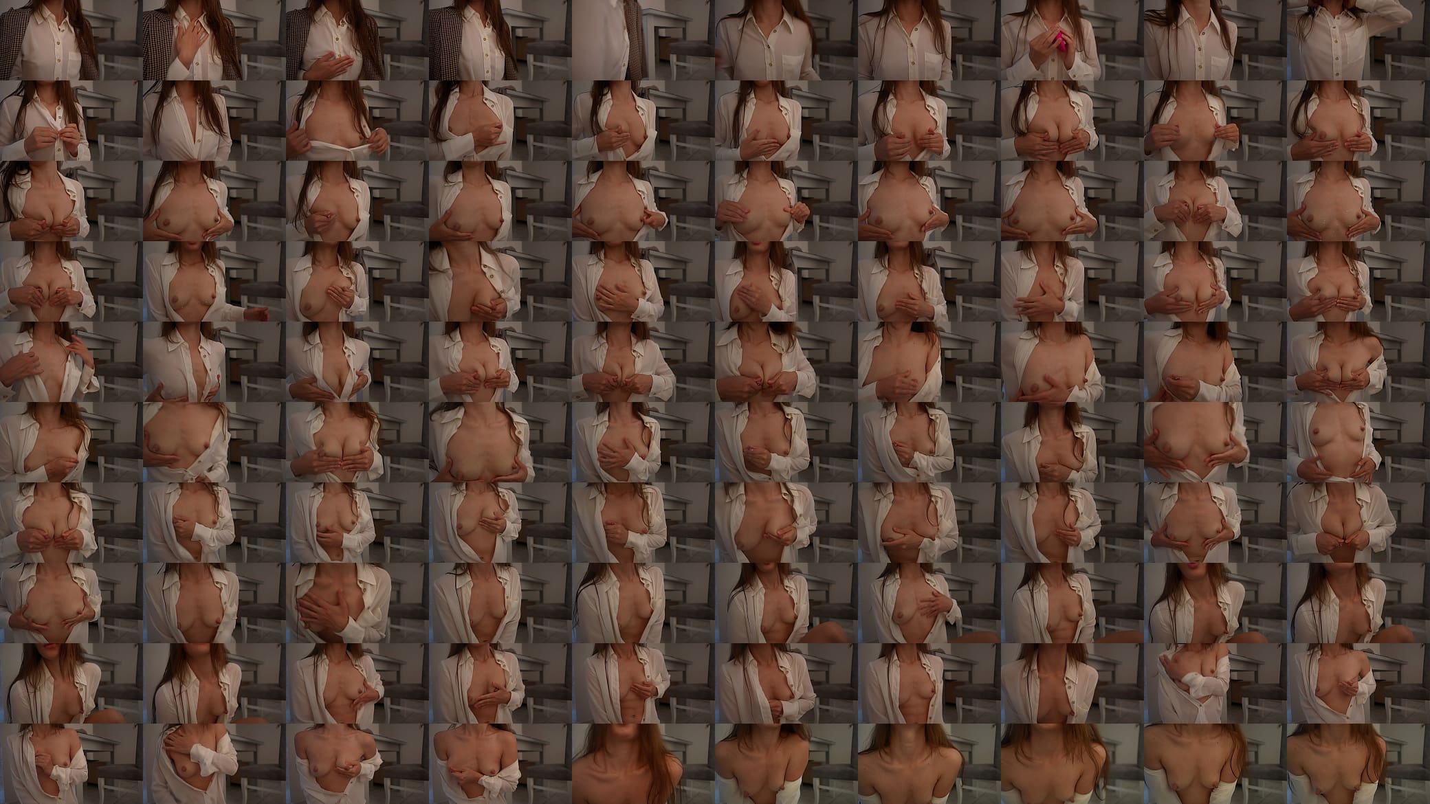Having fun at work. Milking tits 预览图