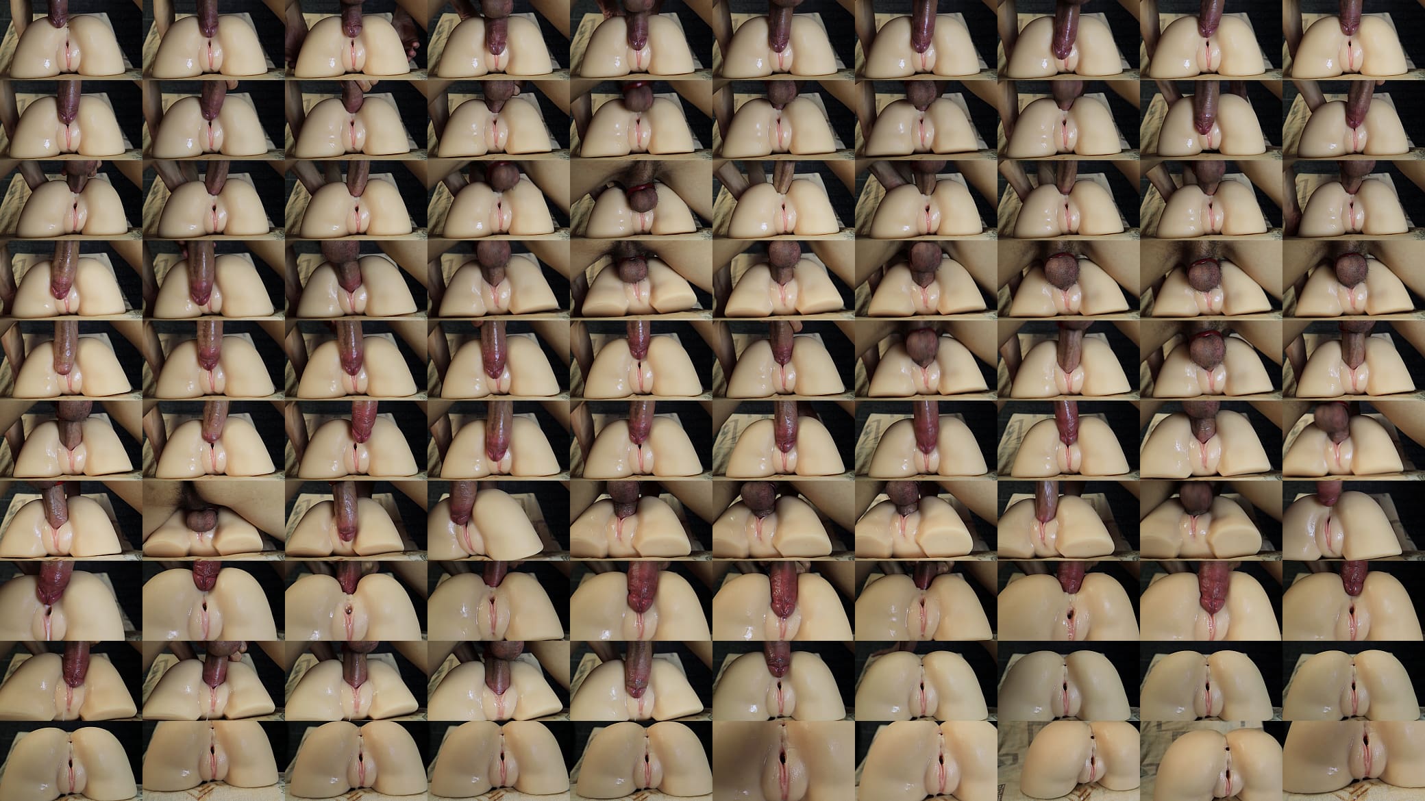 powerful orgasm on a realistic elastic ass 预览图